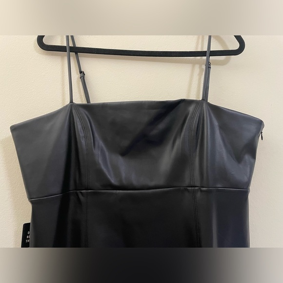 NWT Express Midi Faux Leather Dress in Black - XL - Picture 3 of 11